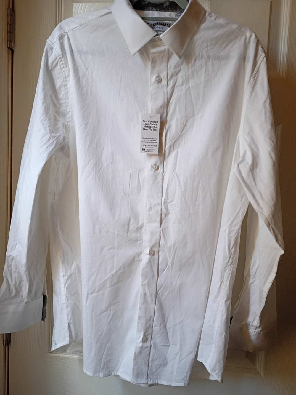 Men’s White Dress Shirt By Nick Graham, 17/18"
